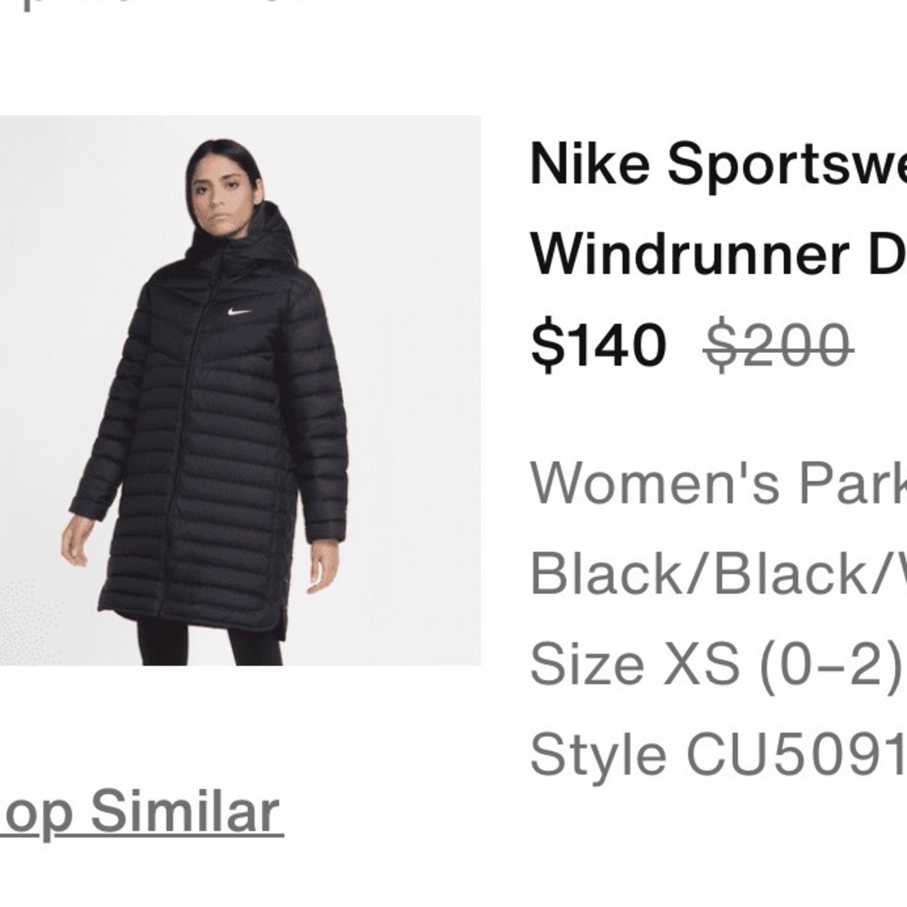 Nike Sportswear Windrunner Down Xs